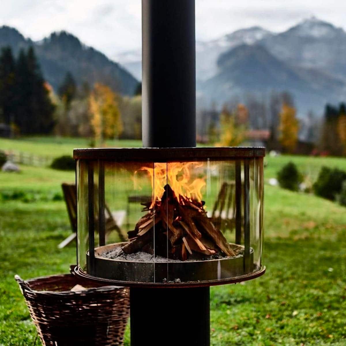 Ceramic Glass Fireplace - Ruegg