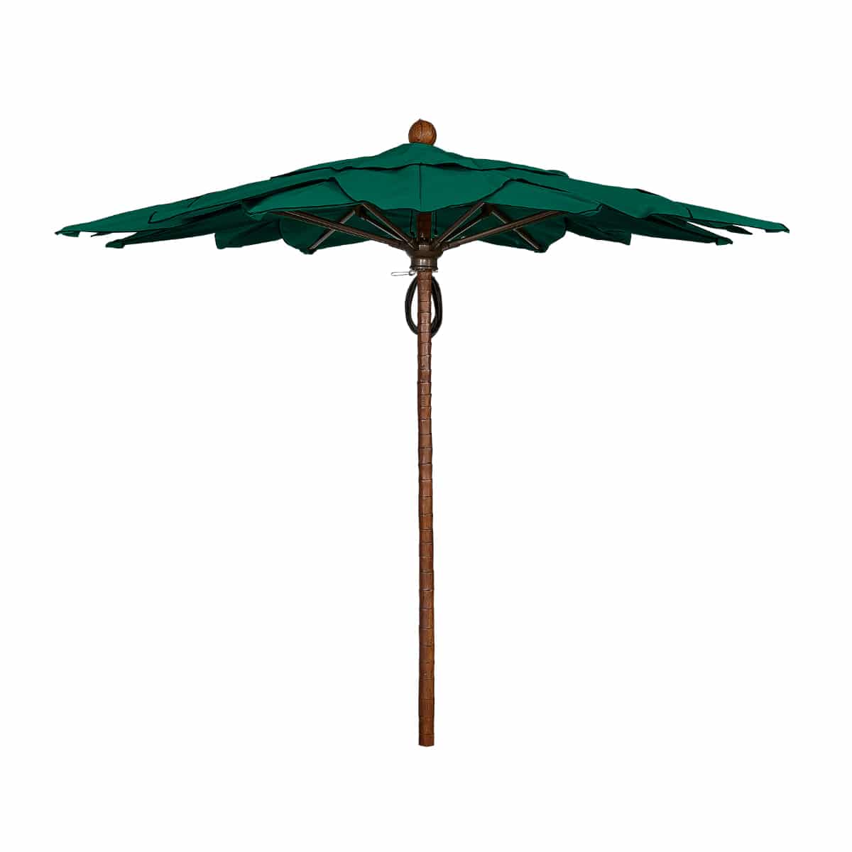 Построенный из фибры пальмовый зонт с центральной опорой