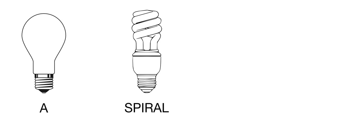 Light Bulb Shapes - Table & Floor Lamps