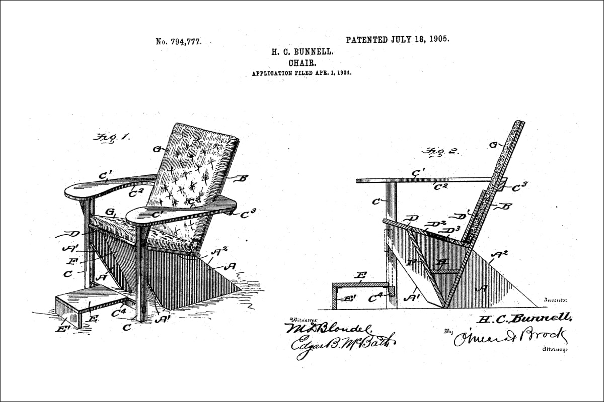 Adirondack Chairs - H.C. Bunnell Patent
