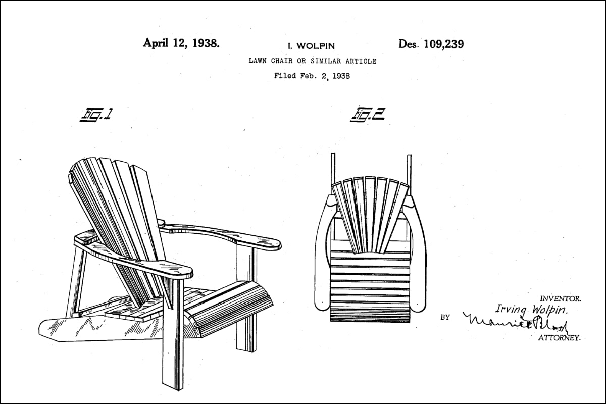 Adirondack Chairs - Irving Wolphin Patent