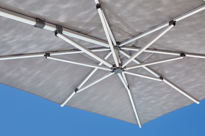 How to replace cantilever umbrella canopy - Clean the ribs & frame
