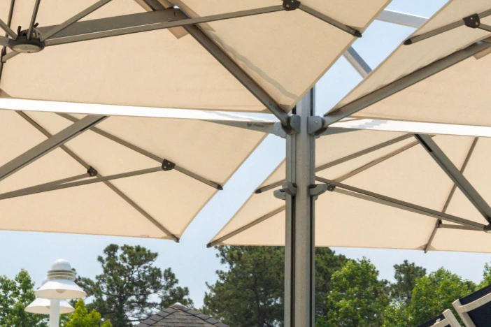 Wipe down your patio umbrella's pole and frame