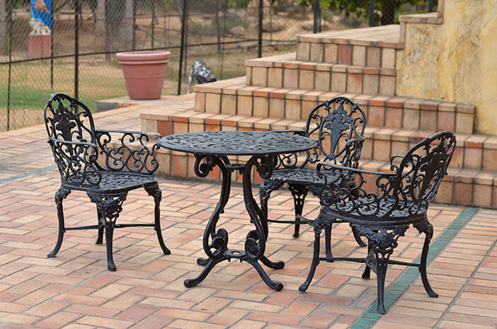 Wrought iron patio furniture